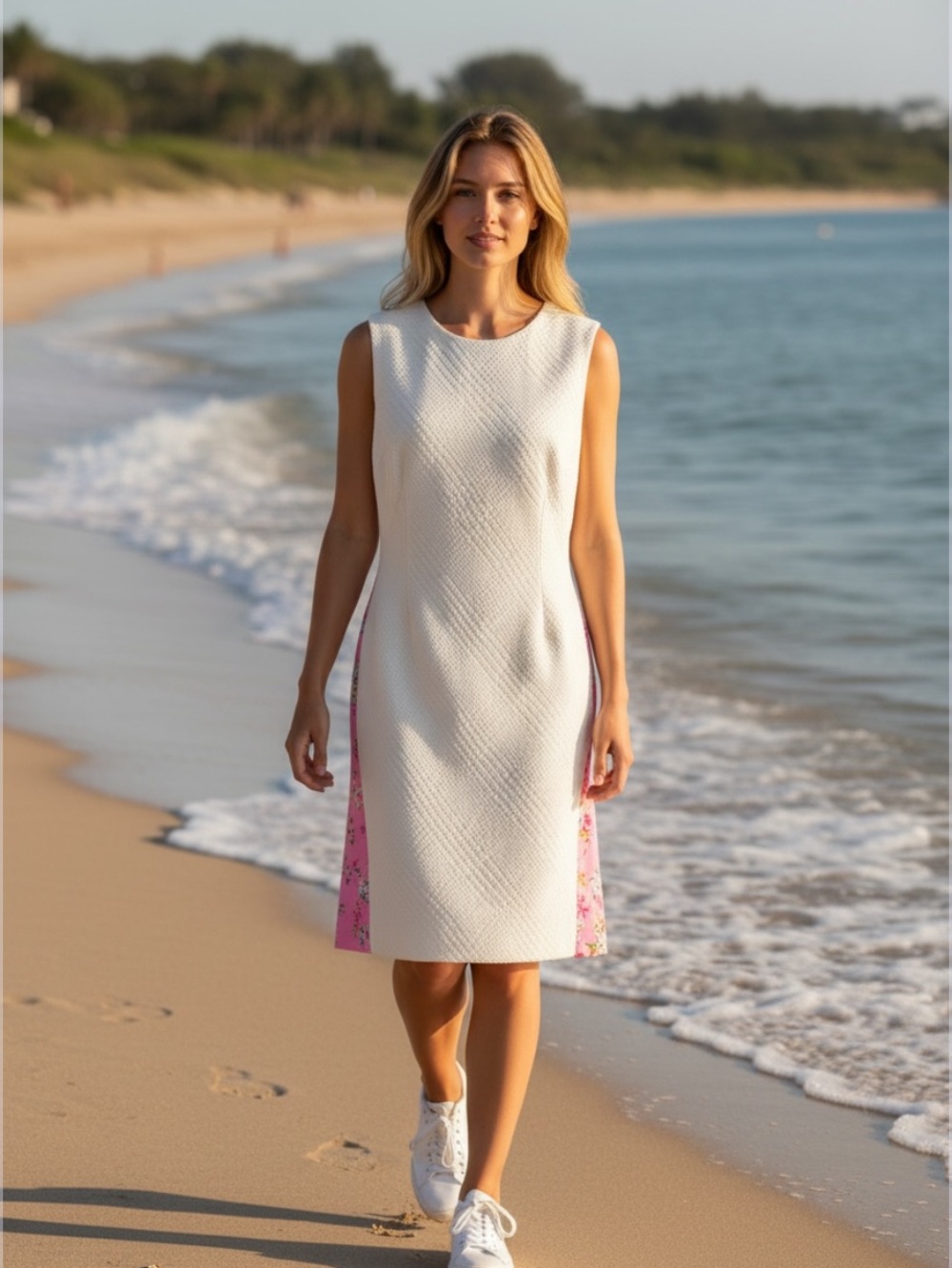 J.McLaughlin Ivory Knit Sleeveless Dress